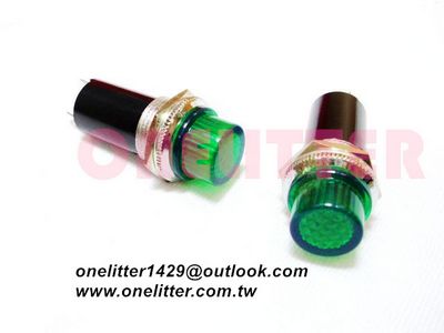 8014-G  鑽石燈平型 無燈泡8020 E10 (綠色)
